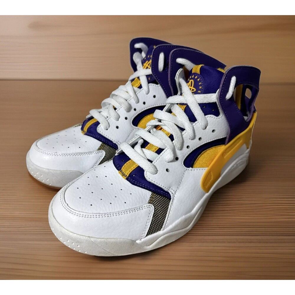 Nike White Purple Yellow Men's Athletic Sneakers